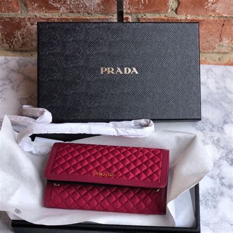 prada tessuto wallet|prada wallet price.